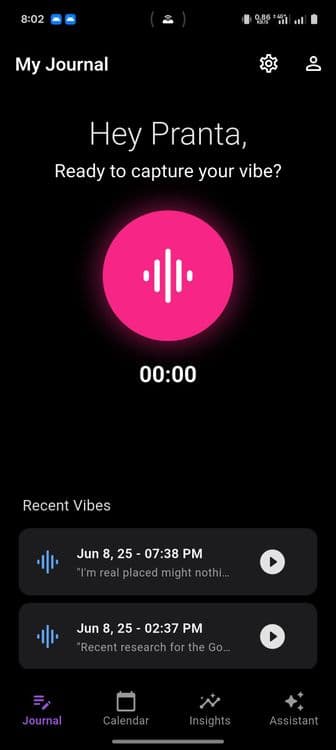 Vibe Journal project preview