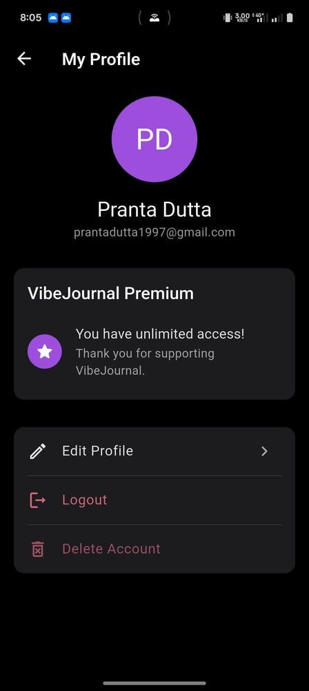 Vibe Journal screenshot 4
